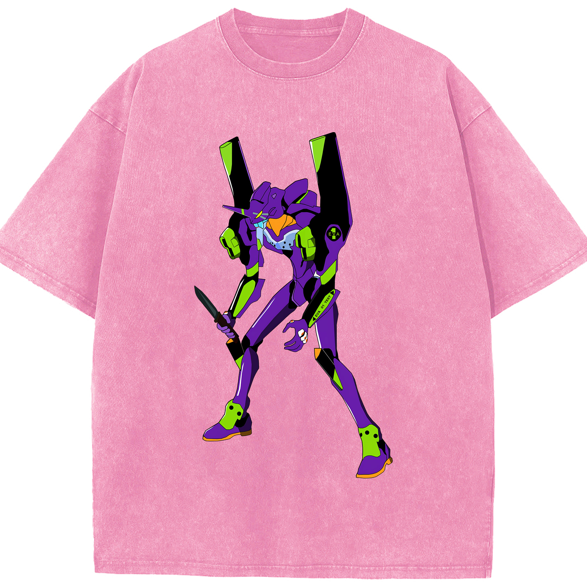 （画像用） EVA 新世紀エヴァンゲリオン 綿100% ヴィンテージ風 半袖Tシャツ（フロントプリント）